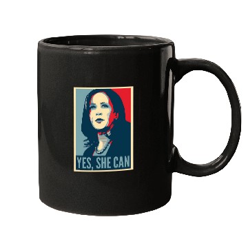 Discover Kamala Harris USA Election Yes SHE CAN Mugs