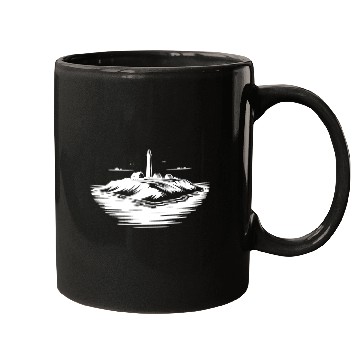 Discover Lonely Island With Lighthouse On The Coast Mugs