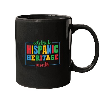 Discover Hispanic heritage month colorful text image colorf Mugs