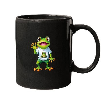 Discover Green Happy Frog Mugs