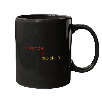 Discover Silence Is Golden Red Mugs