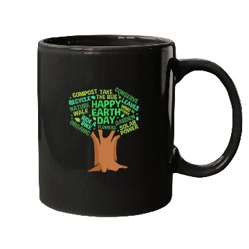Discover Happy Earth Day Tree For Earth Science Lover Mugs