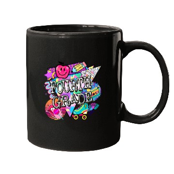 Discover 4th Grade 90s Back to School Grade School 90s Mugs