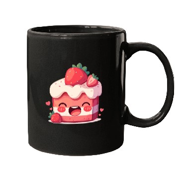 Discover Kawaii Strawberry Cake Slice Mugs