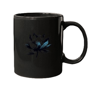 Discover Modern Lotus with Brushstroke Effect 1 Mugs
