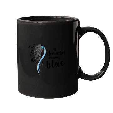 Discover In November We Wear Blue Ribbon Mugs