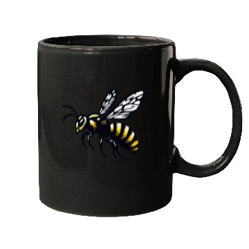 Discover Two Color Wasp Insect Art 2 Mugs