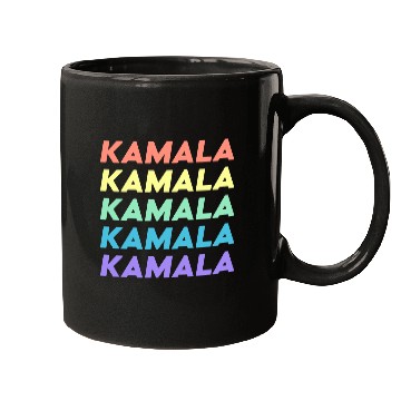 Discover Kamala Harris Election 2024 Rainbow Typography Mugs