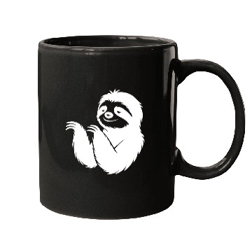 Discover Cool sloth silhouette portrait face head Mugs