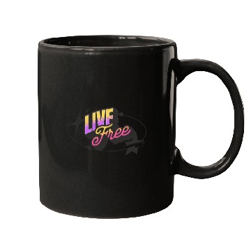 Discover Live Free - Vibrant Y2K Streetwear Mugs