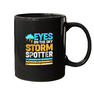 Discover Retro Meteorologist Eyes On The Sky Strom Spotter Mugs