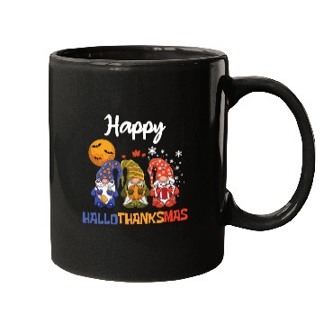 Discover Happy Hallothanksmas Halloween Thanksgiving Gnome Mugs
