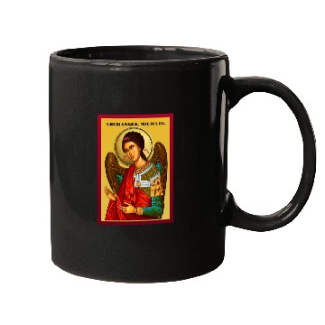 Discover Archangel Michail Orthodox pray icon Mugs