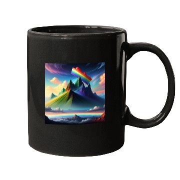 Discover Rainbow mountain Mugs
