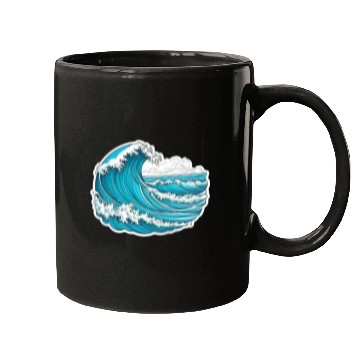 Discover Serene Blue Ocean Waves Mugs