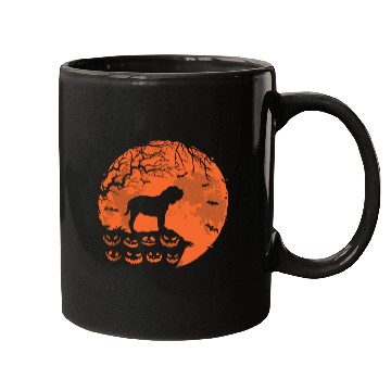 Discover Neopolitan Mastiff And Moon Halloween Dog Lover Mugs