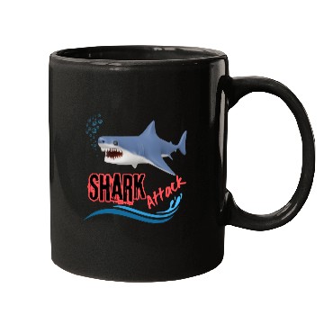 Discover A different unique colorful shark attack design Mugs