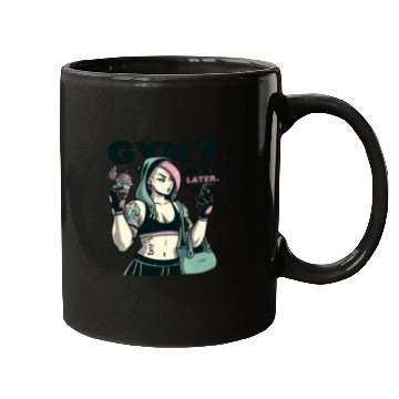 Discover GYM MAYBE LATER -LADIES Mugs
