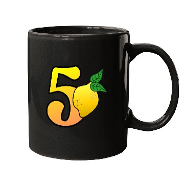 Discover Number 50th Birthday Lemon Mugs
