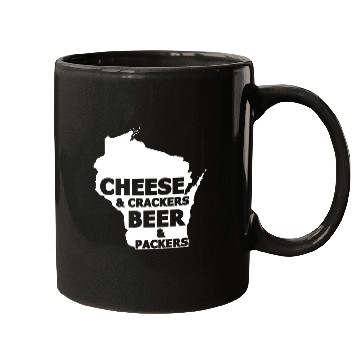 Discover Cheese And Crackers Beer And Packers - Funny Mugs