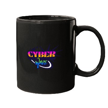 Discover Cyber Wave - Neon Streetwear for Y2K fans Mugs