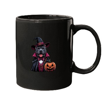 Discover Costumed Pitbull Halloween Mugs