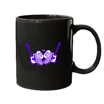 Discover 2 Guitar Caterpillars Party Team Two Friends Band Mugs