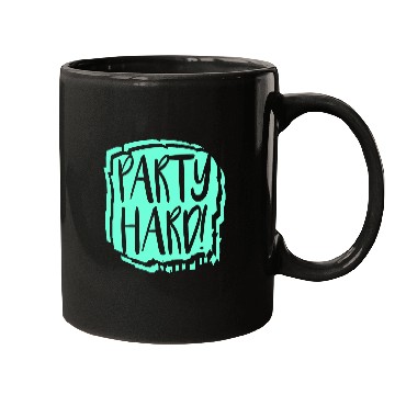 Discover Party Hard Graffiti Spray Drops Stamp Text Slogan Mugs