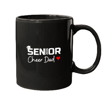 Discover Proud Cheer Dad Of A Class Of 2025 Senior Graduate Mugs