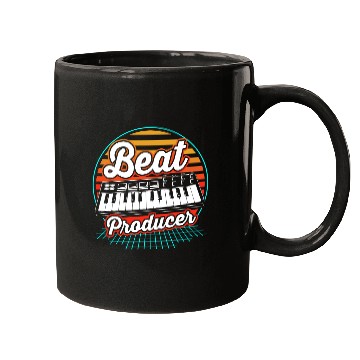 Discover Retro Sunset Beat Maker Music Producer Mugs