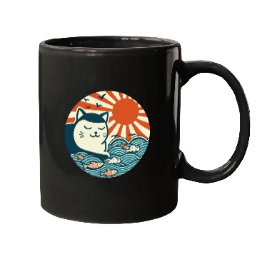 Discover Japanese Art Cat Mugs