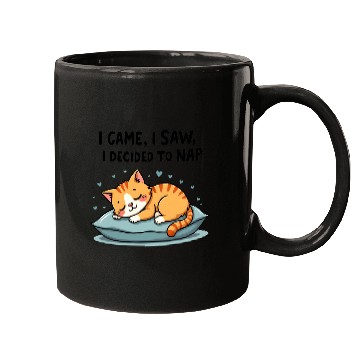 Discover Cute Cat Nap Lover Funny Sleepy Naptime Humor Mugs