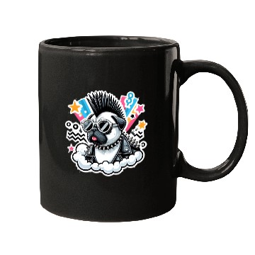 Discover Punk rocker pug 9 Mugs