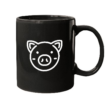 Discover Pig face cute pigs vector farm animal path13 Mugs