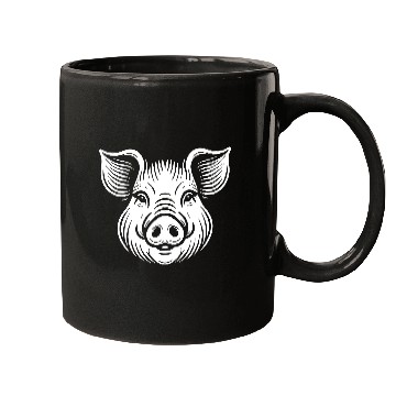 Discover Pig face pigs vector farm animal path18 Mugs