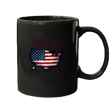 Discover American Spirit Patriotic USA Flag Mugs