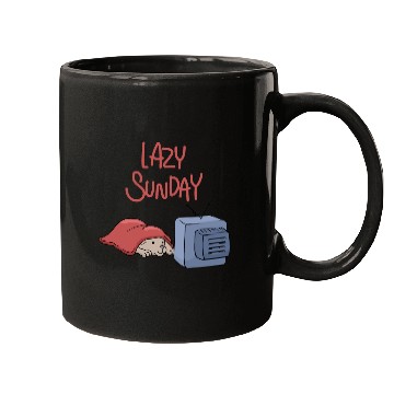 Discover Lazy Sunday Funny Quote Print Mugs
