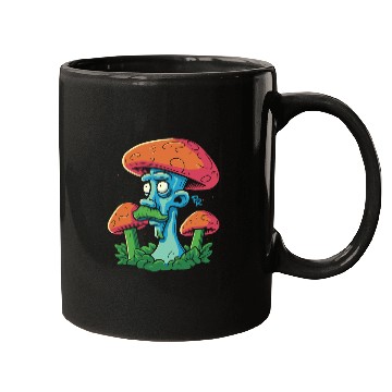 Discover Mushroom Moustache Man – Trippy Fungi Art Mugs