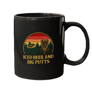 Discover Iced Beer and Big Putts Disc Golf Beer Lover Golfe Mugs