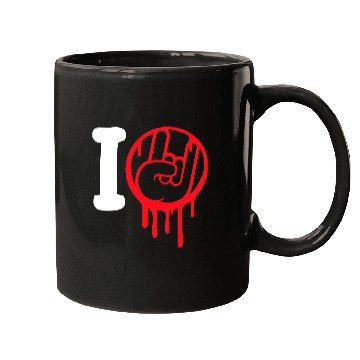 Discover I Love Heavy Metal Hard Rock Music Graffiti Heart Mugs