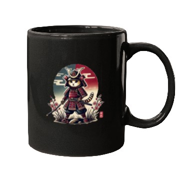 Discover Samurai Cat: Vintage Ukiyo-e Warrior Art Mugs