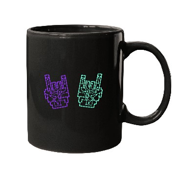 Discover Heavy metal nerd electronic circuits hand gestures Mugs