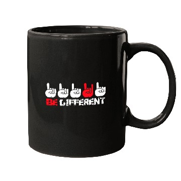 Discover 5 Be Different Heavy Metal Hard Rock Hand Gestures Mugs