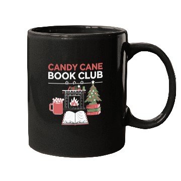 Discover Bookish Christmas Candy Cane Book Club Bookish Mugs
