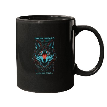 Discover Neon Nomad - Mystical Wolf | by Asarteon Mugs