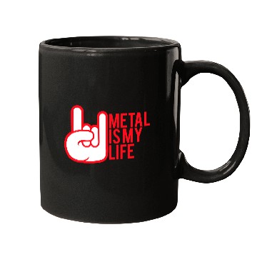 Discover Heavy Metal Is My Life Hard Rock Music Text Quote Mugs