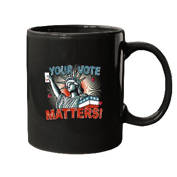 Discover Statue of Liberty & voting card -Your Vote Matters Mugs