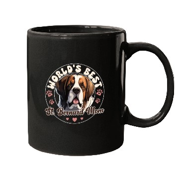 Discover Saint Bernard Groovy St. Bernard Mom Mugs