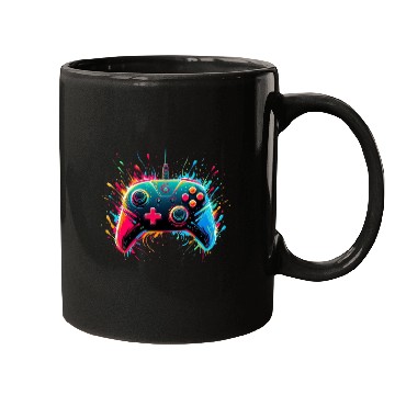 Discover Modern Gamepad Color Splash Gaming Design Mugs