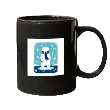 Discover Polar Bear on Ice Floe Mugs